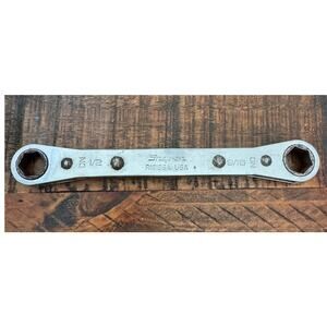 Vintage Snap-On Tools Ratcheting Box Wrench 12pt 3/8-7/16 R1618SA USA